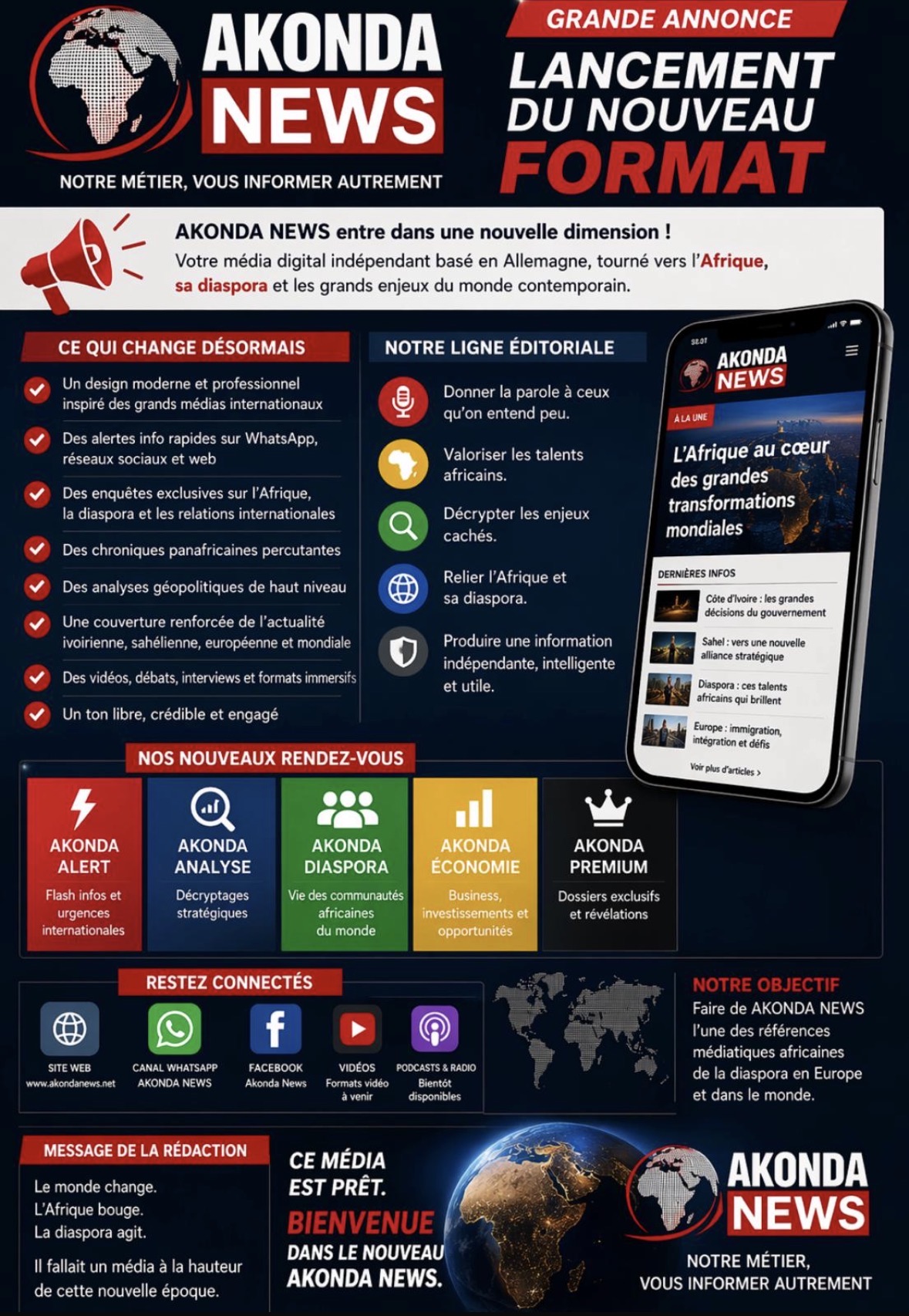 🔴 DÉPÊCHE | AKONDA NEWS LANCE SA NOUVELLE VERSION