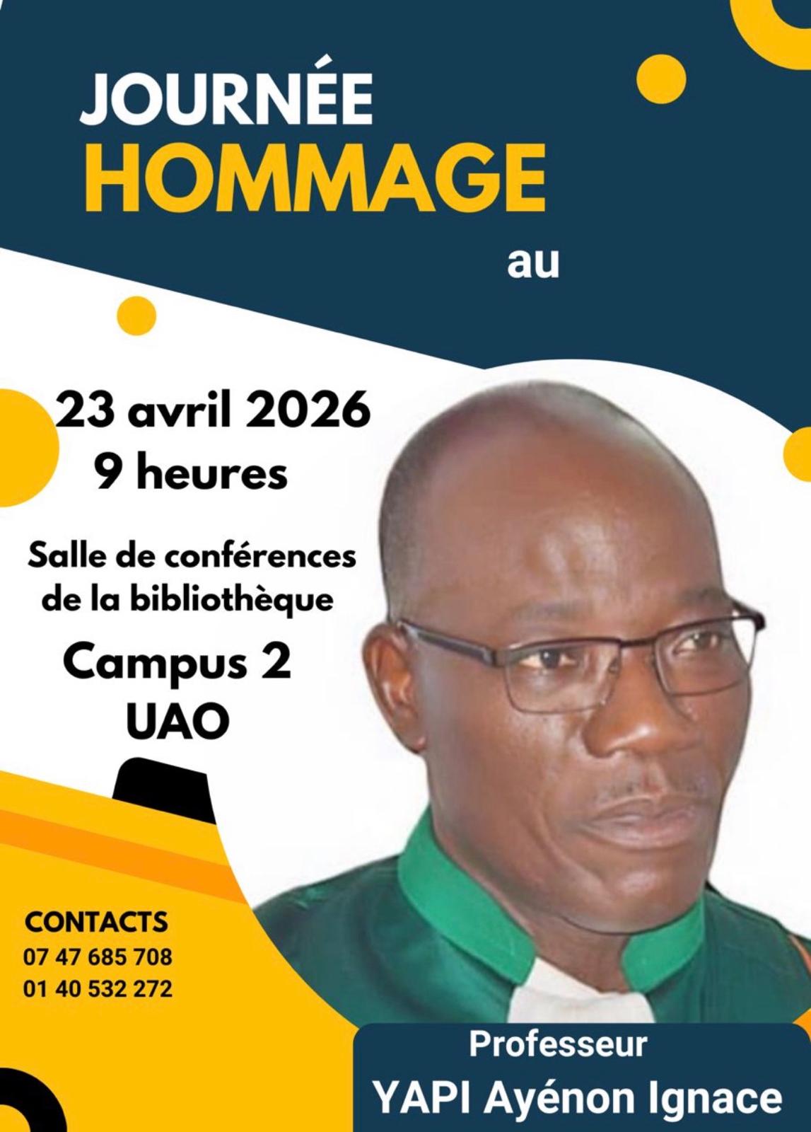 Université Alassane Ouattara de Bouaké : une journée d’hommage au professeur Yapi Ayénon Ignace, entre science, transmission et reconnaissance