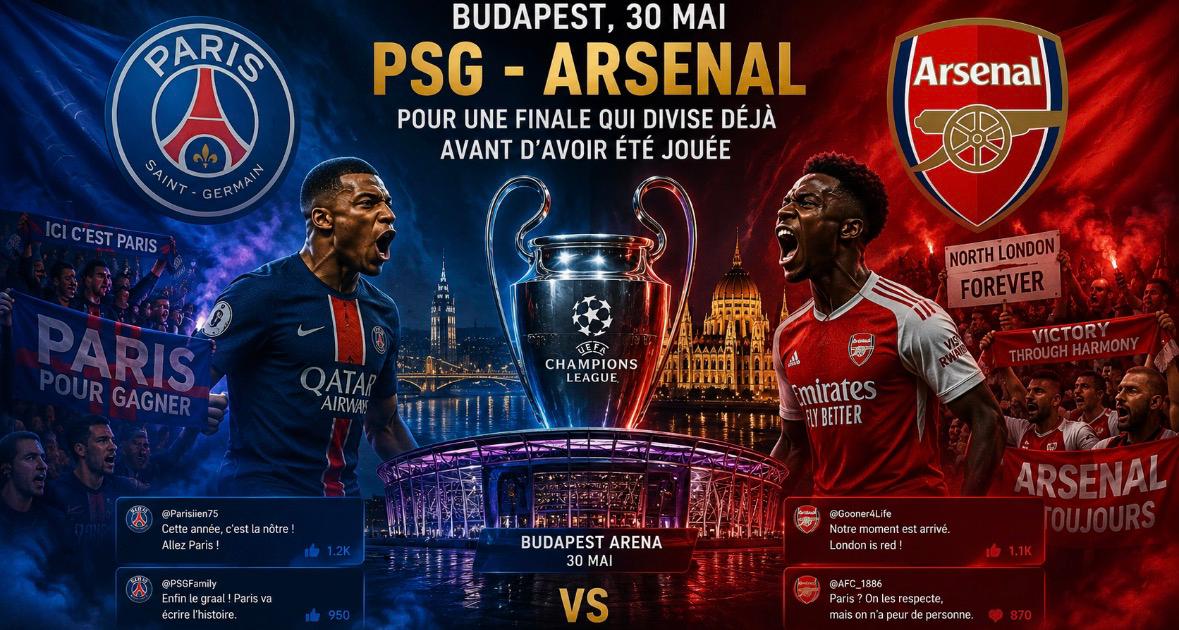 BUDAPEST, 30 MAI : PSG-ARSENAL POUR UNE FINALE QUI DIVISE DÉJÀ AVANT D'AVOIR ÉTÉ JOUÉE