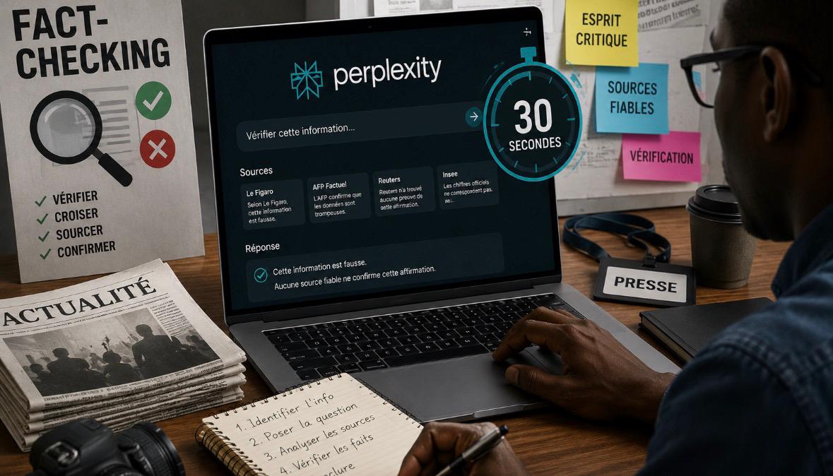 JOURNALISME ET FACT-CHECKING : VÉRIFIER UNE INFO AVEC PERPLEXITY EN 30 SECONDES