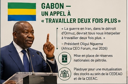 GABON — UN APPEL À "TRAVAILLER DEUX FOIS PLUS"