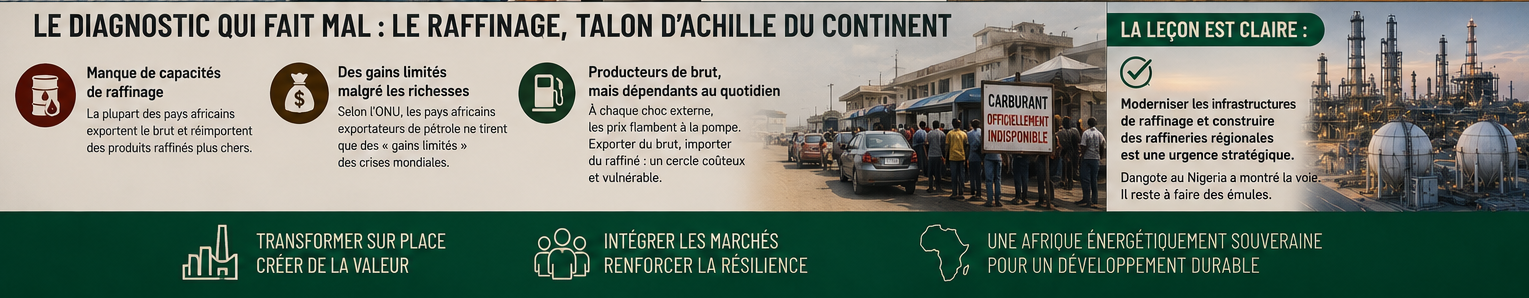 LE DIAGNOSTIC QUI FAIT MAL : LE RAFFINASE, TALON D'ACHILLE DU CONTINENT