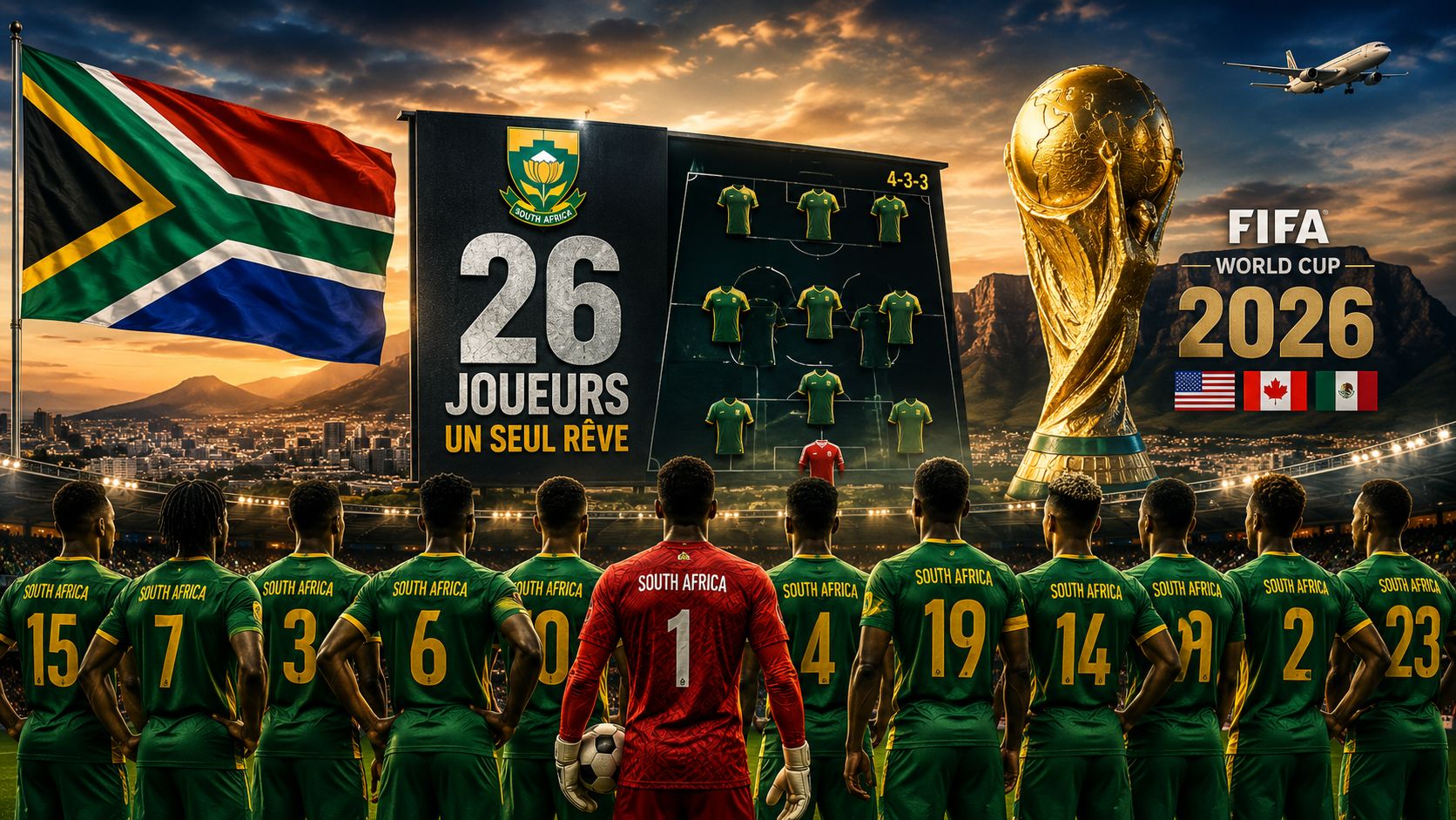 MONDIAL 2026 : L'AFRIQUE DU SUD DÉVOILE SES 26, DEUX INCONNUS AU RENDEZ-VOUS DE L'HISTOIRE