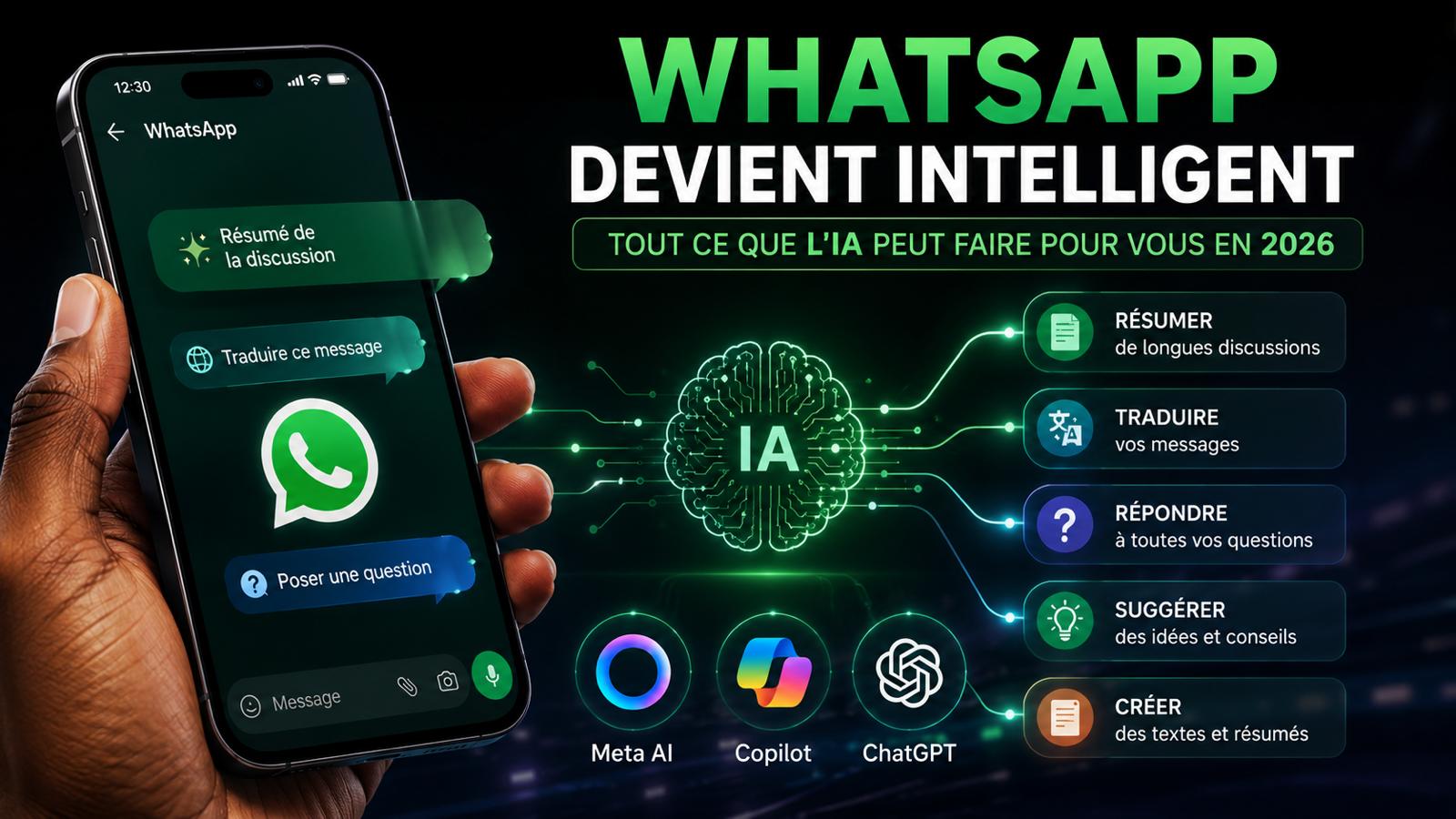 ASTUCE DU JOUR — WHATSAPP DEVIENT INTELLIGENT : TOUT CE QUE L'IA PEUT FAIRE POUR VOUS EN 2026