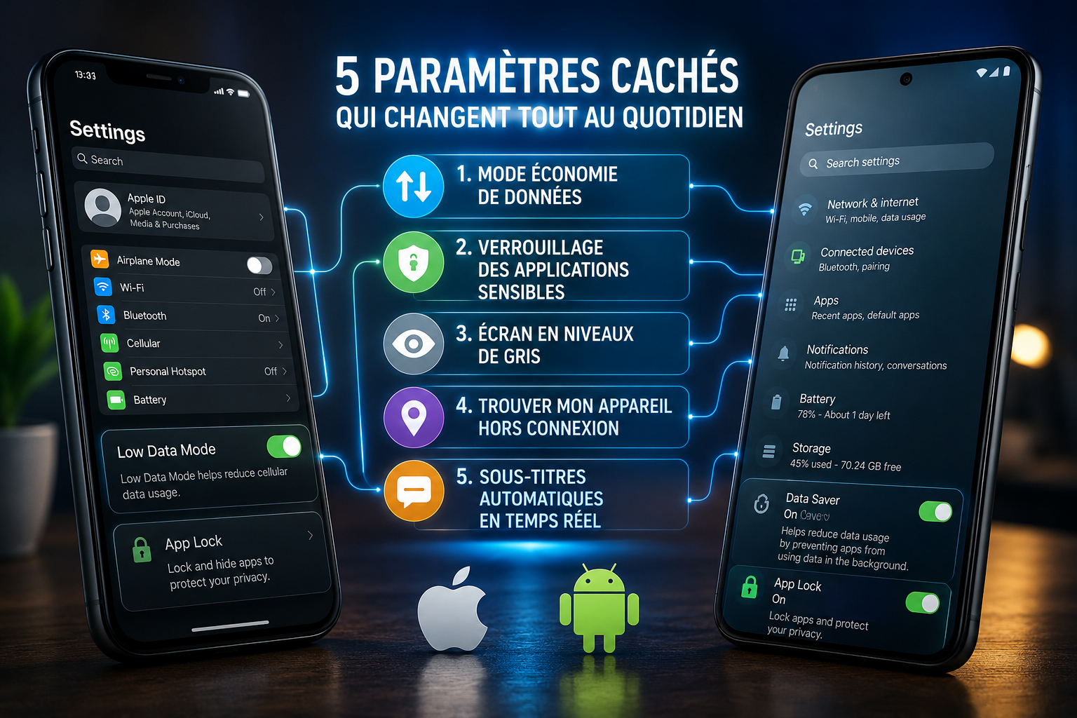 IPHONE ET ANDROID : 5 PARAMÈTRES CACHÉS QUI CHANGENT TOUT AU QUOTIDIEN