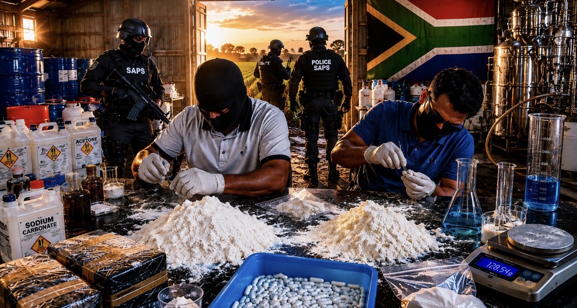 AFRIQUE DU SUD : LES CARTELS MEXICAINS TRANSFORMENT DES FERMES EN LABORATOIRES DE DROGUE