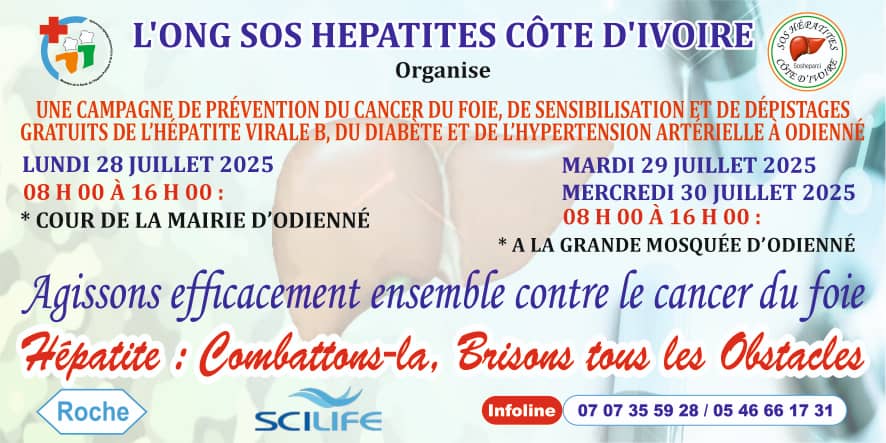Côte d’Ivoire / Odienné: L’ONG SOS Hépatites organise une campagne de dépistage et de sensibilisation