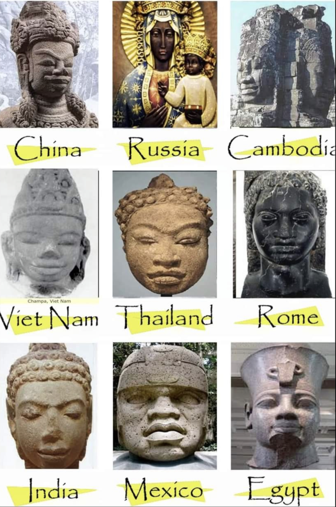 Les premières statues de divinités étaient Noires