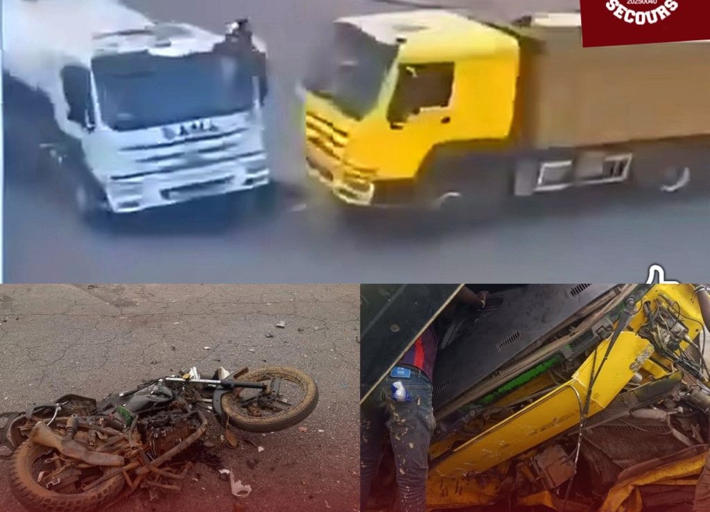 Yamoussoukro : Un motocycliste perd la vie dans une collision impliquant deux camions